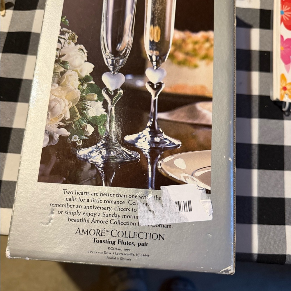 Gorham Amore Collection Silver Toasting Flutes